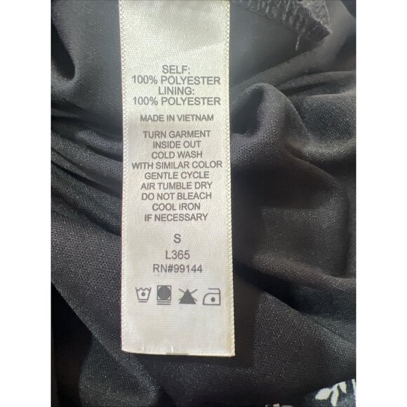 Lapis tiered Y2K maxi Dress S Black White Floral Cottagecore Boho Empire Waist - Picture 15 of 15